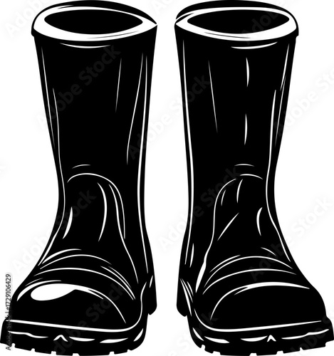 Wellies silhouette vector illustration