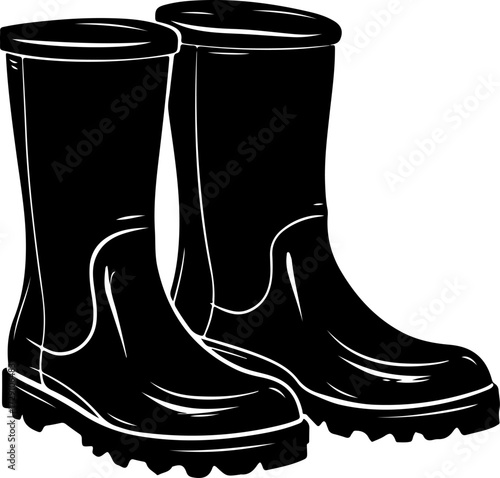 Wellies silhouette vector illustration