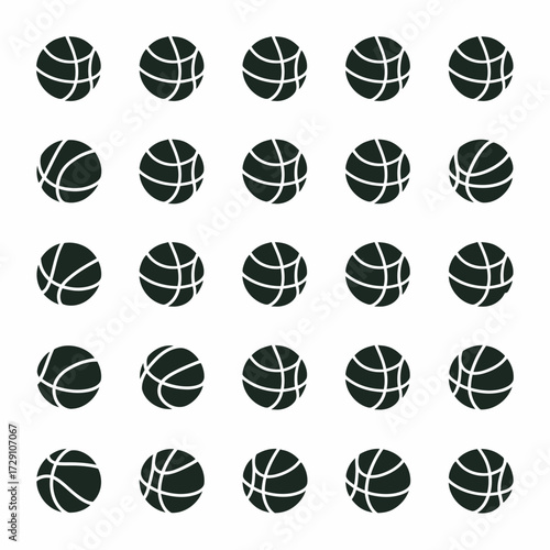 Black and white basketball grid illustration vector scalable eps icon for general use silhouette white background