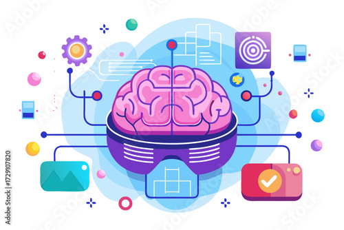 High-tech illustration of an artificial intelligence (AI) microchip with glowing blue digital circuit lines, symbolizing advanced technology, machine learning, data processing, and futuristic computin