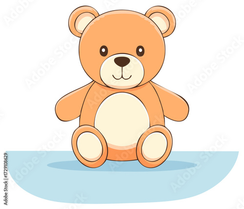 Cartoon illustration of a cute teddy bear with open arms ready for hugs
