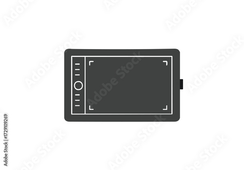 Graphic Tablet for Digital Art and Design with Stylus Vector Illustration