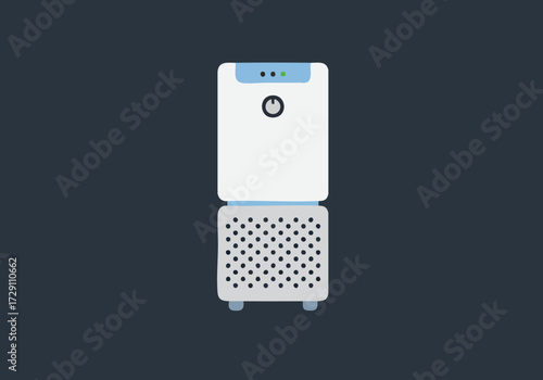 Modern Air Purifier Illustration Clean Air and Healthy Living Concept