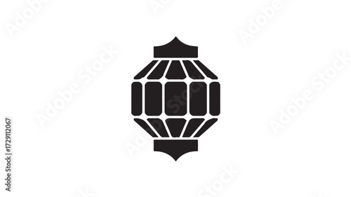 Elegant black and white lantern design perfect for cultural celebrations, event promotions, and festive branding needs