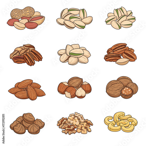 A delicious assortment of nutritious nuts and dried fruits.