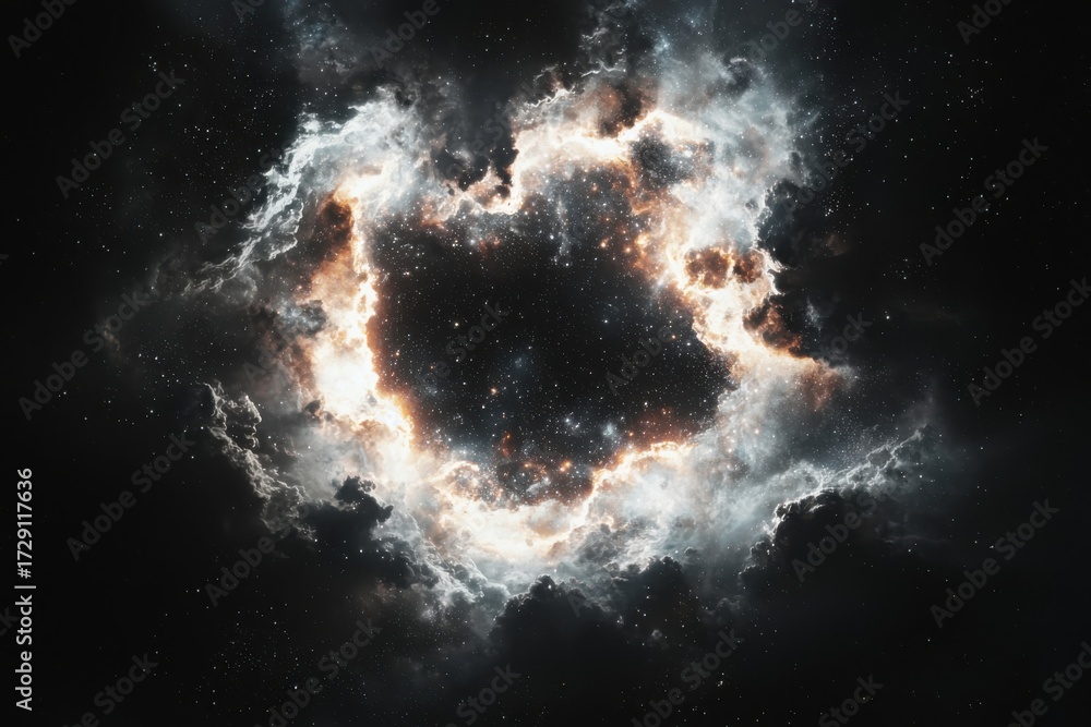 Obraz premium Exploring cosmic phenomena nebula formation outer space digital art dark environment high-resolution viewpoint