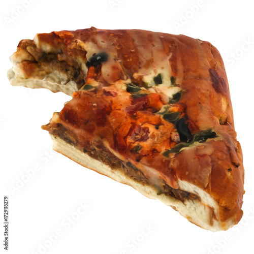 3d render pizza slice food with transparent background
