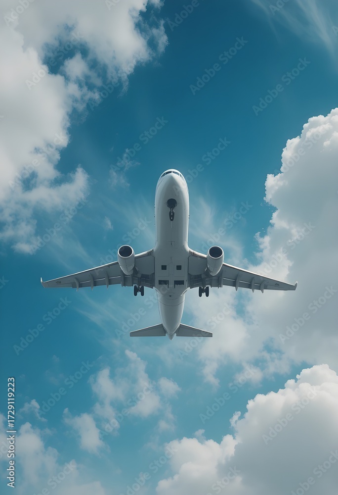 Fototapeta premium airplane in the blue sky