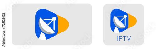 iptv streaming app logo concept, editable