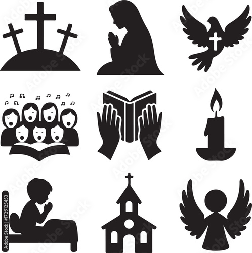 Angel Prayer and Holy Faith Icons