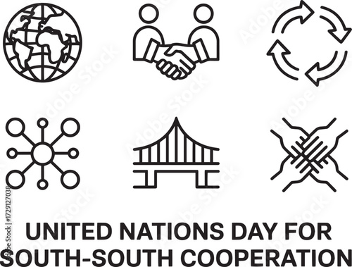 United Nations Day for South-South Cooperation transparent banner template