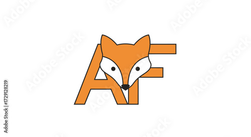 Creative fox face merged with A and F initials for a company brand identity