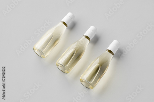Small white wine bottle mockup. Burgundy, alsace, rhone shape.