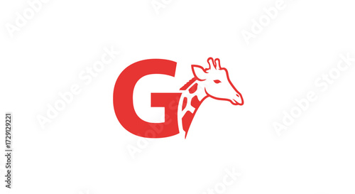 Unique logo design featuring letter G and giraffe head offering simple and modern presentation