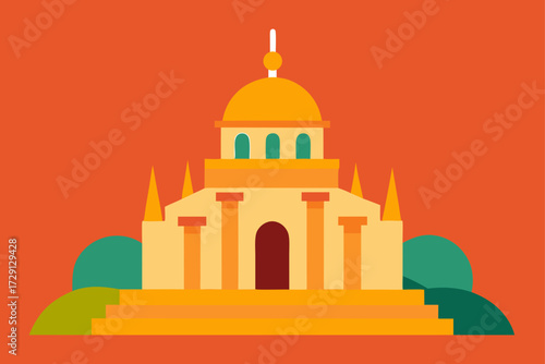 vector illustration of orthodox church