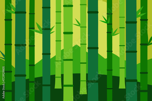 green bamboo background