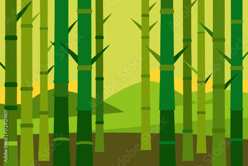 green bamboo background