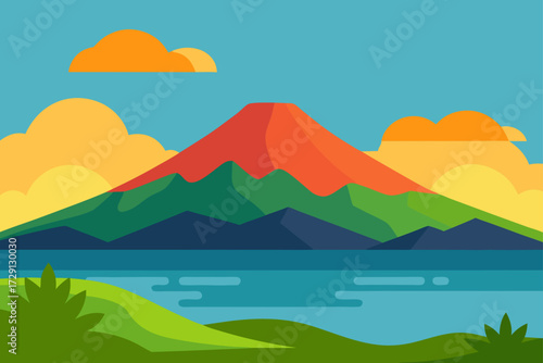mountain landscape with mountains