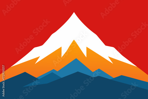 vector illustration of a mountain landscape