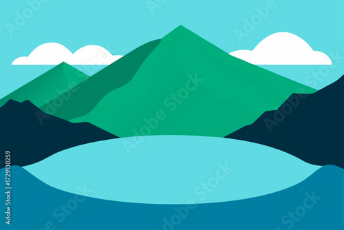 vector illustration of mountain landscape
