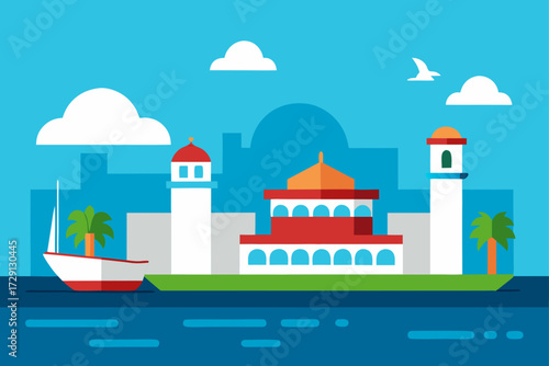 vector illustration of a mosque