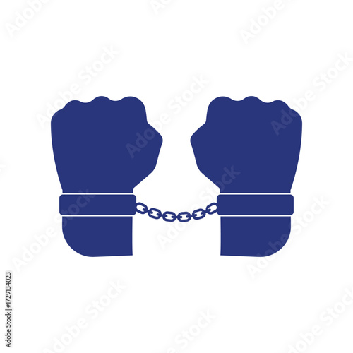 handcuffs icon design. criminal arrest sign and symbol. equipment for policeman.