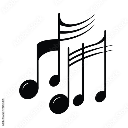 music note bundle icon design for web and social work