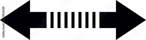Bidirectional arrow with connecting lines symbol