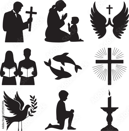 Person Kneeling in Prayer