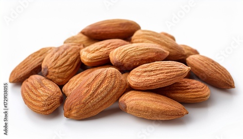 Wallpaper Mural a photostock of raw almonds arranged in a small pile on isolated on background high quality Torontodigital.ca