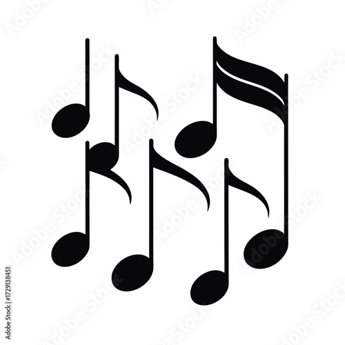 music note bundle icon design for web and social work