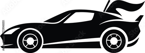 Red Race Car Silhouette Transparent Background