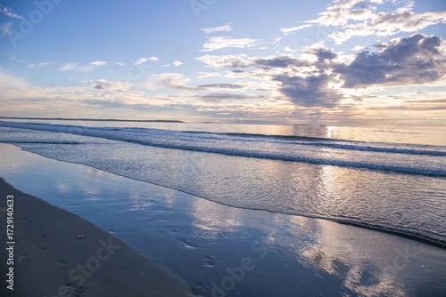 Sunrise Reflection at Old Orchard Beach Maine