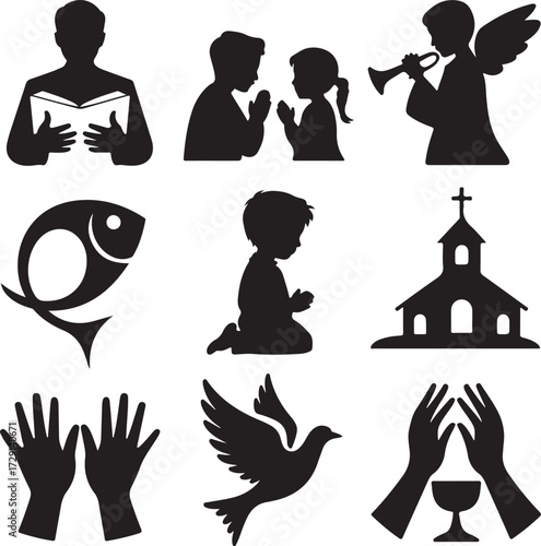 Pair of Worshippers in Prayer
