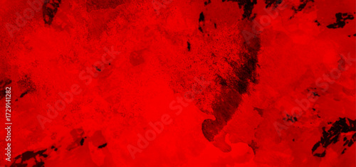 Abstract red grunge background with scratched texture, dark scarlet cement wall effect, vintage distressed paint surface, bold red textured backdrop for modern design and creative projects