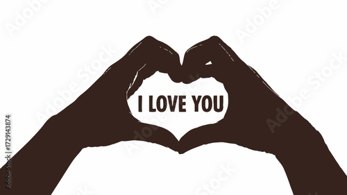 Express heartfelt affection with a symbolic heart shape formed by hands, conveying love and connection for any romantic or personal message.