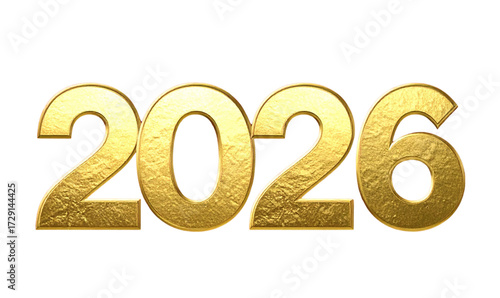 Elegant 2026 Happy New Year Gold Foil Typography