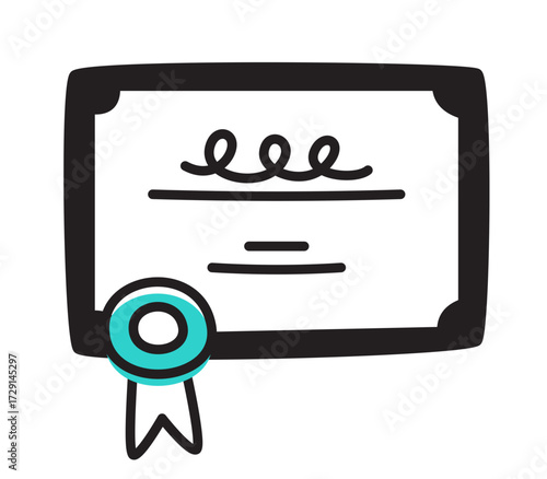 Certificate with ribbon
