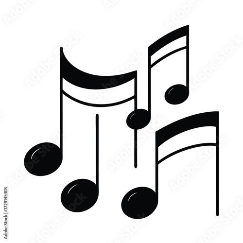 music note bundle icon design for web and social work