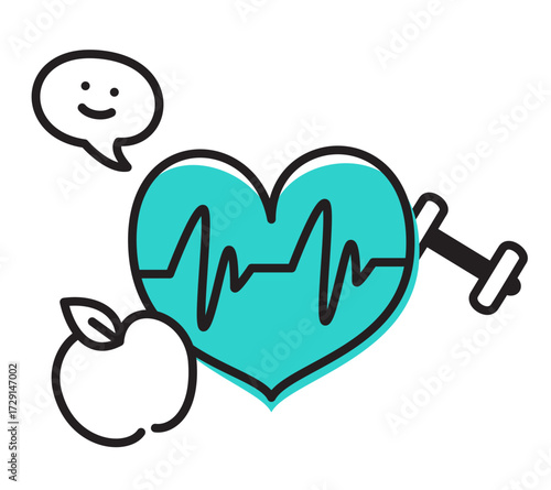 Physical health: heart rate, nutrition and exercises