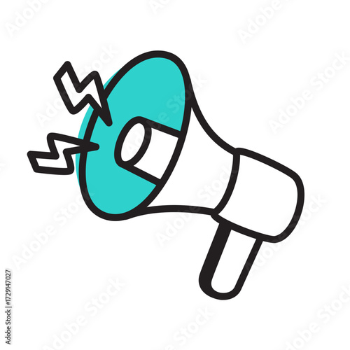 Megaphone or loudspeaker representing online marketing