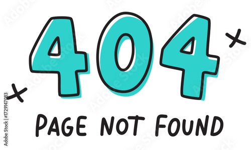 Error 404 text page not found