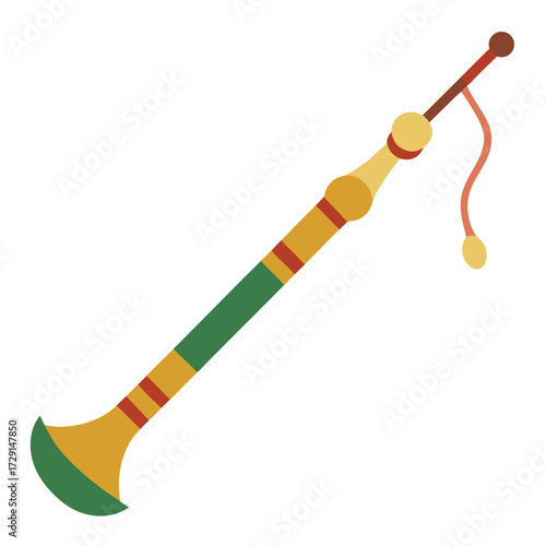 Traditional musical instrument illustration