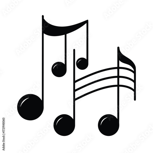 music note bundle icon design for web and social work