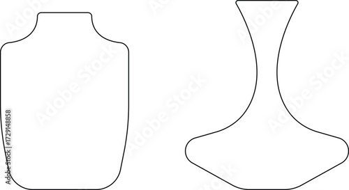 Art & IllustrationBottle and jug icon set.Bottle and jug silhouette collection. Oil, potion, alcohol, perfume black and outline bottle silhouette.Different icon set of bottle and jug shapes.