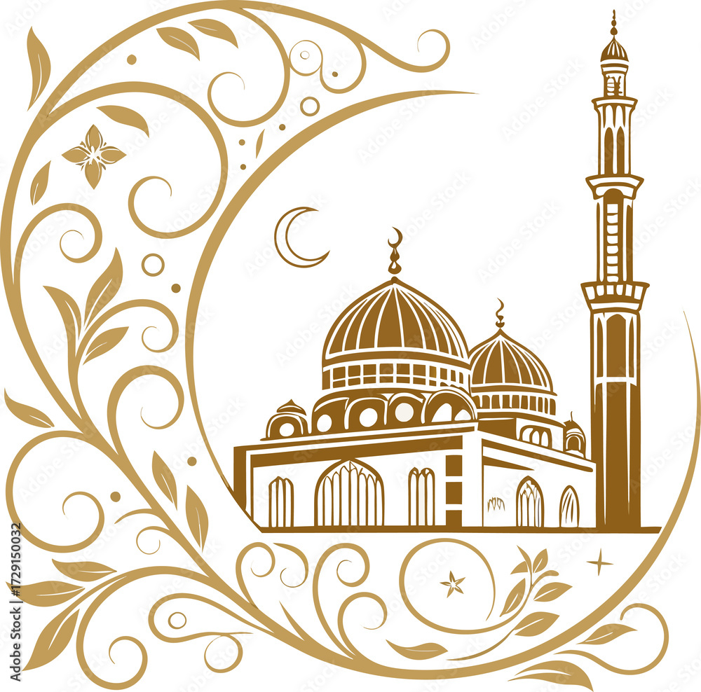 Obraz premium Vector Illustration of Mosque