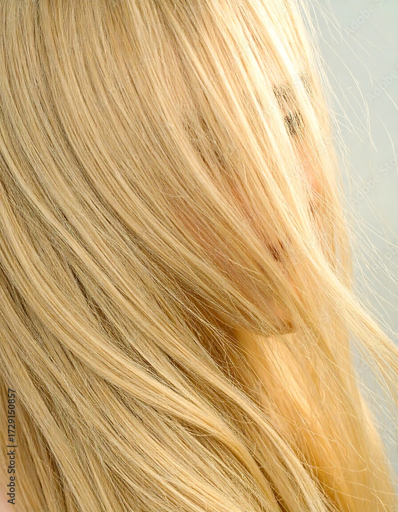 Fototapeta premium Blonde hair flowing, close-up