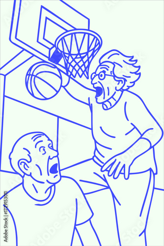 Grandma Slam Dunking Basketball