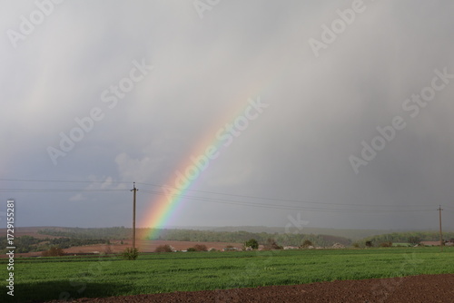 rainbow over the fields