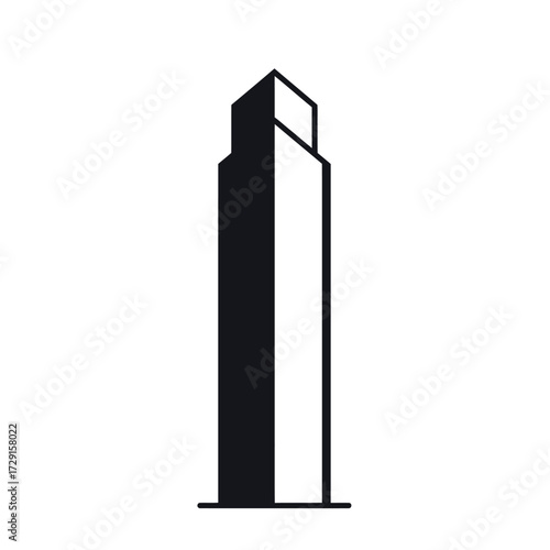 Modern skyscraper stands tall against a clear sky showcasing architectural design.